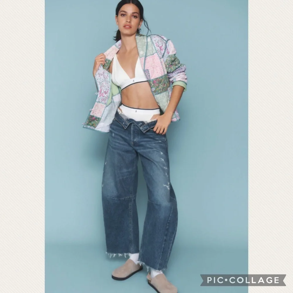 :Price Firm: Anthropologie Conditions Apply Printed Quilted Jacket in Green - Picture 4 of 13